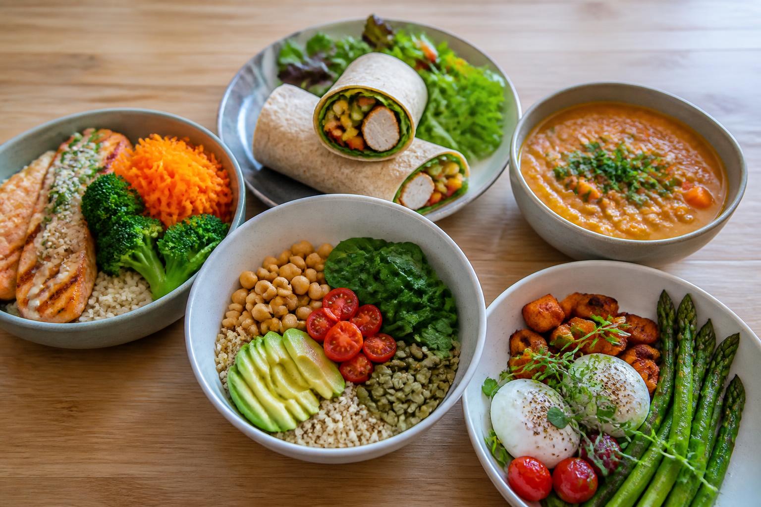 découvrez 5 idées de repas équilibrés pour manger healthy et booster votre concentration lors de vos sessions d'étude.